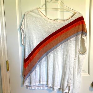 Freepeople We The Free linen/cotton striped cap sleeve top with stripes Size M